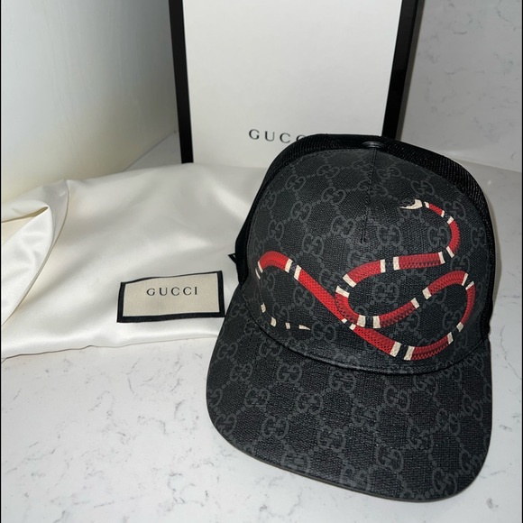 Kingsnake print GG Supreme baseball hat - Picture 4 of 6